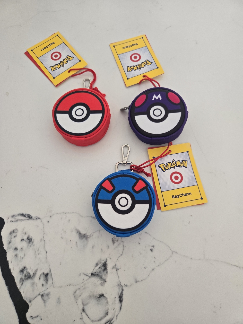 Pokémon X Target Exclusive Bag Charm  Set Of 3(Pokeball/Masterball/Greatball)